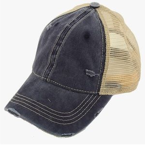 CC Womenโs Everyday Distressed Summer Trucker-Style Baseball Cap